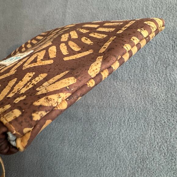 Sew Da Kine Made in Hawaii Wristlet Cork Fabric Pouch Zipper Travel Bag Aloha - Picture 5 of 10